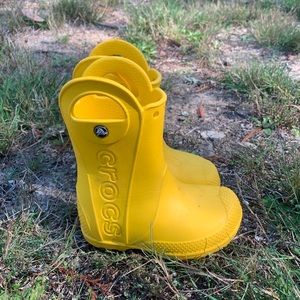 Crocs rain boots toddler 8